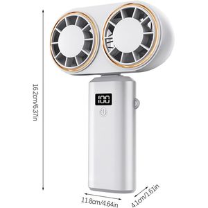 Ventilatore portatile leggero ricaricabile a 5 velocità con ventaglio elettrico da taschino Display digitale per Festival della palestra della scuola sportiva all'aperto - Product Image 4