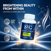 Capsules OEM de collagène pour éclaircir la peau, antioxydantes, illuminatrices, pour un éclat radieux, éliminateur de taches brunes pour adultes
