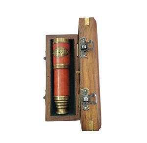 Télescope Nautique Vintage en Laiton Fait Main, Décoration Murale, Jumelles Marines Antiques avec Support en Bois, Cadeau Maritime Décoratif - Product Image 2