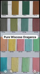 Tissu d'organza de viscose transparente de luxe, teintable, pour vêtements de mariée, sari, lehenga, kurti, costumes de boutique, export traditionnel - Product Image 3