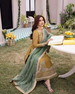 Vestido Salwar Kameez Pakistaní para Mujer de WS International, Corte Casual Regular, para Fiestas, Bodas, Playa, Secado Rápido, Sin Arrugas - Product Image 6