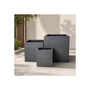 Minimalist <b>Square</b> Fiberglass Planter For Home Garden Patio Office Decorative Large Flower <b>Pot</b> Best Seller Wholesale Supplier - Product Image 1