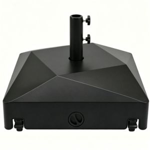 Base per Ombrellone da Esterno in HDPE Rinforzato con Pesi d'Acqua e Sabbia, con 4 Ruote Bloccabili, Supporto Universale Riempibile per Uso Alberghiero - Product Image 3