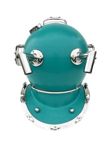 Casco de Buceo Náutico Verde, Casco Decorativo de Marinero, Réplica Vintage de Casco de Buceo en Aguas Profundas, Estilo Steampunk Marino - Product Image 6