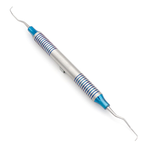 เครื่องมือขูดหินปูนแบบสองด้าน Gracey Mini Curette ขนาด 13/14  ทำจากเหล็กกล้าไร้สนิมสำหรับผ่าตัด  ด้ามจับกลวง 10 มม. สำหรับช่องปากลึกแคบ ชุดมืออาชีพ - Product Image 1