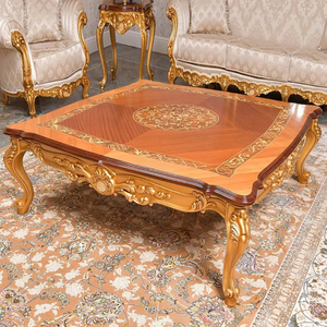 Juego de Sofás de Madera de Teca de Lujo, Elegancia Imperial, Tapizados, Ecológicos, Tallados a Mano, Muebles Clásicos Europeos para Sala de Estar - Product Image 5