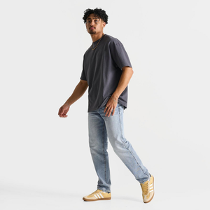 Jean en denim pour homme, délavé à l'acide, coupe ample personnalisée, droit, taille mi-haute, respirant, tendance, élégant, décontracté, personnalisable - Product Image 3