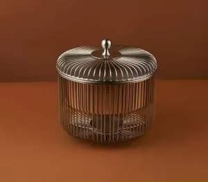 Cazuela Decorativa de Lujo con Tapa y Soporte Dorado, Olla para Servir, Calentador de Comida para Buffet, para Hotel, Restaurante, Hogar - Product Image 3