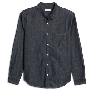 <b>Men's</b> Regular Fit Denim Shirt Full Sleeve Solid Color Casual Turn-down Collar Washable 100% Cotton Woven Fabric - Product Image 4