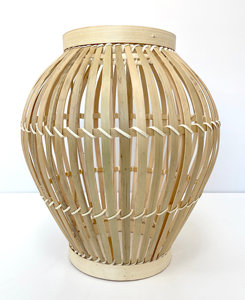 Handmade Bamboo Lampshade Natural Brown Woven Pendant Light Eco Friendly <b>Ceiling</b> Lamp OEM Supplier Vietnam - Product Image 1