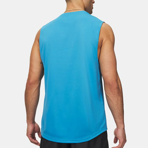 Summer Blank Streetwear OEM Bulk Manufacturer Tank Top Solid Color O Neck Sleeveless <b>Stringer</b> Cropped <b>Vest</b> Breathable Men Wear - Product Image 6
