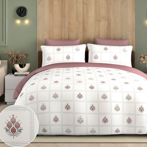 Juego de Ropa de Cama de Algodón Premium Super King |   Cubrecama Estampado Suave con Fundas de Almohada, Colección Textil Transpirable, Duradera y Elegante - Product Image 1