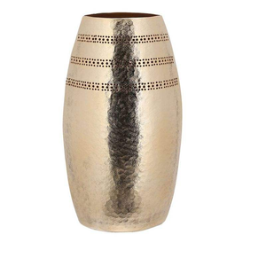 Vase décoratif de table en métal martelé, finition antique, style minimaliste, haute qualité, best-seller - Product Image 1
