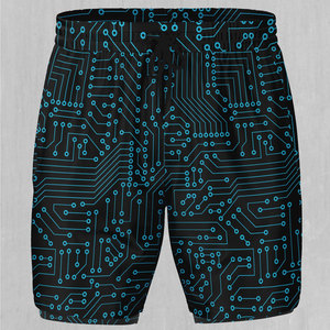 Team <b>Builder</b> Custom Men's 100% Cotton Eco-Friendly Circuit Board Print Running Shorts | Quick Dry Compression Gym Workout Shorts - Product Image 4