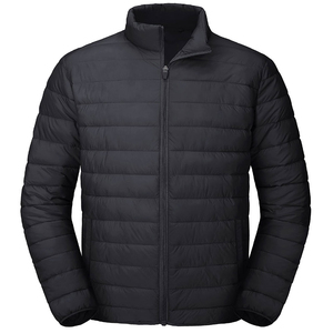 Chaqueta Acolchada para Hombre, Color Borgoña, con Capucha, Cierre de Cremallera, Resistente al Viento, Informal, Otoñal, Relleno de Poliéster, Corte Regular, Logotipo Frontal - Product Image 3