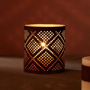 Brown Metal Cutwork Moroccan Votive Holder New Design Metal Votive Candle Holders Cylindrical Metal Candle Votive Holder - Product Image 3