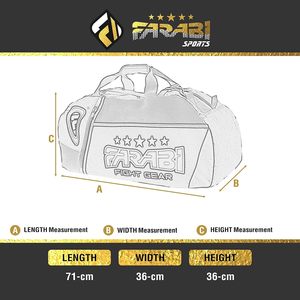 กระเป๋าเดินทางกีฬาแบบดัฟเฟิล Farabi สำหรับอุปกรณ์ต่อสู้  ขนาดใหญ่ ทนทาน สายสะพายไหล่ ผลิตจากใยสังเคราะห์ ขายส่ง สำหรับทุกเพศ - Product Image 4