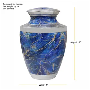 Urne funéraire en métal grande taille pour adultes, urne pour cendres, fabricant, vente en gros, fournitures d'urnes commémoratives - Product Image 3