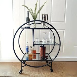 Elegante Carrito de Servicio Metálico que Combina Diseño Industrial, Construcción de Acero Resistente y Capacidad de Almacenamiento Práctica - Product Image 6