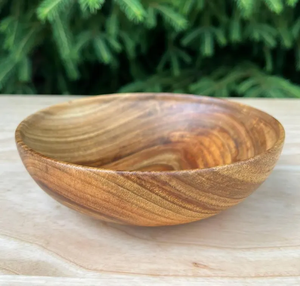 Tazón de Madera – Tazón Profundo para Comida, Tallado a Mano – Plato de Servir de Madera – Decoración Rústica para Cocina - Product Image 3