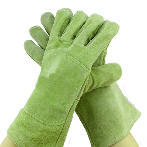Ready Stock LOW MOQ Safety Work Leather Welding <b>Gloves</b> Heat & Cut Resistant Hand Protection Custom Design Welder Working <b>Gloves</b> - Product Image 1
