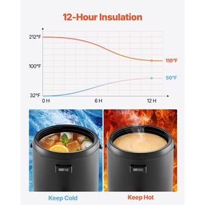 Dispenser Termico per Bevande 3.2 Gal/12L in Acciaio Inossidabile con Rubinetto e Display Temperatura, Rame 5L per Bevande Calde - Product Image 3