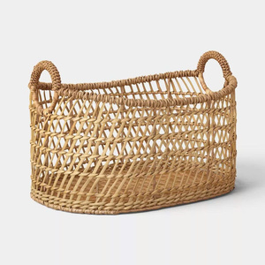 Open Design Decorative Storage <b>Basket</b> For Living Room Organization Decorative Oval <b>Basket</b> And Laundry Storage - Product Image 2