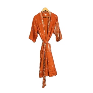 Wholesale Floral Printed Summer Silk Kimono for Women Long <b>Bath</b> Robe Jacket with Thermal Features Daily Life Gift for Spring - Product Image 3