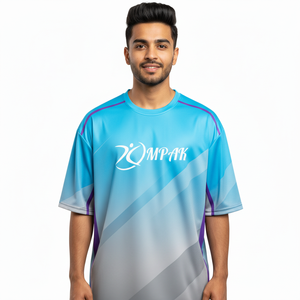 Camiseta Moderna de Gran Tamaño con Sublimación para Hombre, Estilo Urbano, Corte Regular, Cómoda, Transpirable, Poliéster/Algodón - Product Image 1