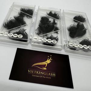 Extensions de cils en éventail préfabriquées faites à la main, volume doux en soie, effet naturel, courbures CC/D/DD/M/L, longueurs 7-20mm - Product Image 6