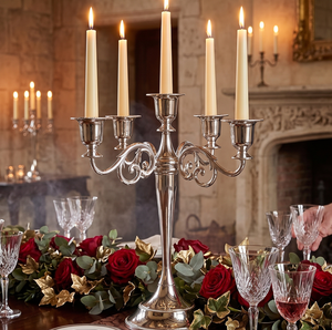 Elegant Shiny Gold Customized 3 Arm Candelabra Aluminum <b>Candle</b> Holder for Wedding Christmas Centerpieces Banquet Tables Parties - Product Image 3