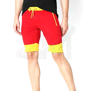 Shorts d'été rouges pour hommes, légers, décontractés, avec taille élastique et cordon de serrage, tissu doux, confortables pour un usage quotidien, offre spéciale - Product Image 1