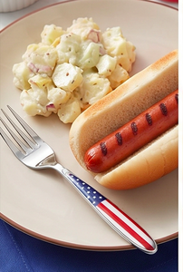 Tenedor de Acero Inoxidable con Diseño de Bandera Americana, Apto para Lavavajillas, Acabado Espejo, Ideal para Fiestas, Juego de Cubiertos - Product Image 4