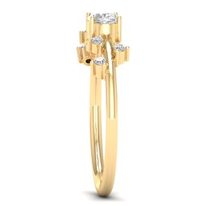 แหวนหมั้นเพชรโมอิสซาไนต์เงินแท้ 925 รับรองโดย REYES GRA สำหรับผู้หญิง ขายดีที่สุด ชุบโรเดียม เครื่องประดับคุณภาพสูง - Product Image 3