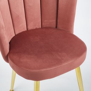 Set di 2 Sedie da Pranzo Moderne ROSA in Velluto con Schienale Confortevole e Gambe in Tubo di Ferro Color Oro per Sala da Pranzo - Product Image 5