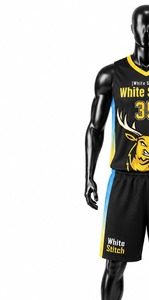 Shorts de basketball blancs pour femmes, sans manches, col rond, imprimé par transfert thermique, respirant, en Spandex/Nylon, coupe athlétique, toutes tailles - Product Image 5