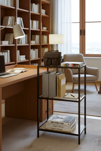 TMG-H148(ECO) Moderno expositor pequeño de vidrio reforzado negro multicapa, adecuado para muebles de sala de estar y hoteles - Product Image 4