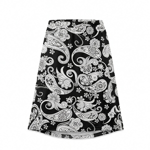 Falda pantalón larga deportiva de verano para mujer, personalizada por sublimación, de color liso, con bolsillos, cintura con cordón, estilo conservador, de material tejido elástico, para deportes. - Product Image 4