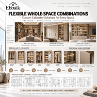 Système de dressing en cuir haut de gamme avec armoires sur mesure et support pour l'exécution de projets pour les projets d'aménagement intérieur complets de villas