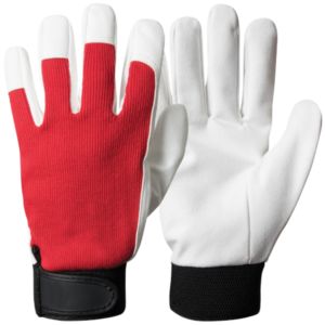 Guantes de Trabajo de Cuero de Cabra de Primera Calidad, Protección para Manos de Alta Resistencia, Muñequera Ajustable, Uso General - Product Image 1