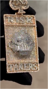 Collar de Moissanita Personalizado con Colgante Iced Out en Plata 925 con Acabado en Oro de 14k, Collar de Plata para Mujer, Pasa el Test de Autenticidad, Regalos para Él - Product Image 2