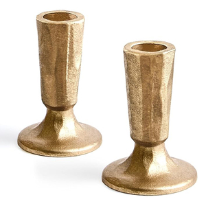 <b>Cast</b> Iron Candlestick Holders Tapered Candle Holders Tall Set Of 2 Wedding, Holiday, Home Decor, Christmas Decoration - Product Image 1