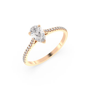 Bague en diamant de laboratoire HPHT CVD certifié IGI REYES Wholesale, en or massif 14K 18K, cadeau de mariage ou de fiançailles pour femme. - Product Image 1