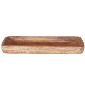 Plateaux de service ronds en bois faits à la main ST-001 |   Décoration de mariage au design moderne du milieu du siècle - Product Image 1