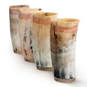 Taza de Cuerno de Búfalo para Beber, Estilo Vikingo, Acabado Natural, Ecológica, Reutilizable y Lavable - Product Image 3