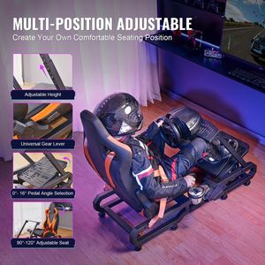 Supporto per Volante da Corsa in Acciaio Resistente per Logitech G923/G920/G29 e Thrustmaster T248P, Simulatore di Guida per Sedia da Gaming - Product Image 4