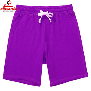 Pantalones cortos informales de verano para hombre, pantalones cortos de cintura media con cintura elástica, pantalones cortos holgados de algodón transpirable de color sólido para hombre - Product Image 3
