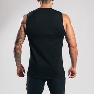 Camiseta sin Mangas Negra para Hombre, Calidad Premium 2026, Cuello Redondo, Color Sólido, Tejido de Punto, Estilo Casual, Entrega a Tiempo - Product Image 2