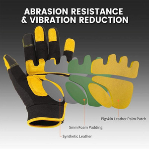 Factory Brand Ready to Ship Synthetic Leather Amara Construction Mechanic Safety <b>Touch</b> Screen Tactical Training Work <b>Gloves</b> - Product Image 5