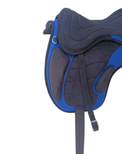 Silla de Montar Freemax sin Montura para Caballo, Azul y Negra, Ligera, Flexible, con Cincha Ajustable, Cómoda para Entrenamiento - Product Image 2